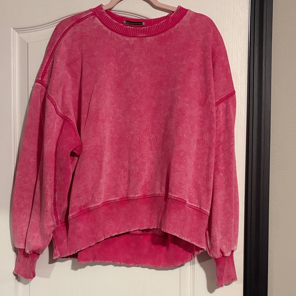 Zenana Outfitters Pink Sweatshirt